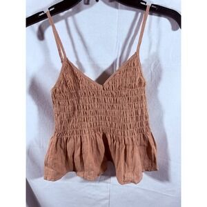 SHEIN Small‎ Boho Festival brown Strap Elastic Top